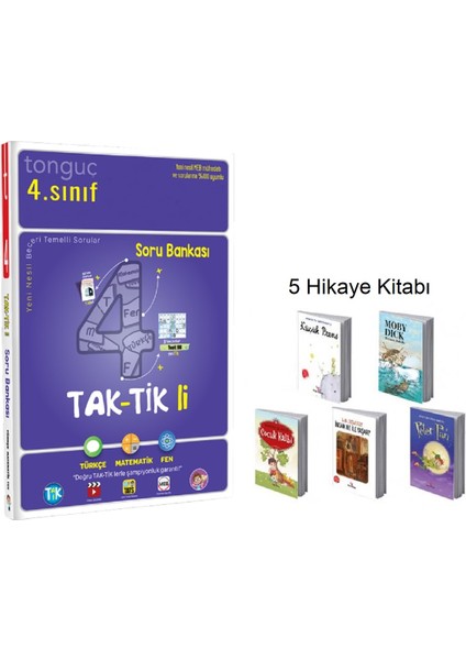 4. Sınıf Taktikli Soru Bankası ve 10-14 Yaş Dünya Klasikleri Seti ( 5 Kitap)