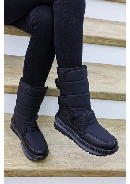 Ladypark Ortopedik Yüksek Taban Üst Cırtlı Kolay Giyim Kadın Siyah Içi Kürklü Postal Kar Bot fiyatları