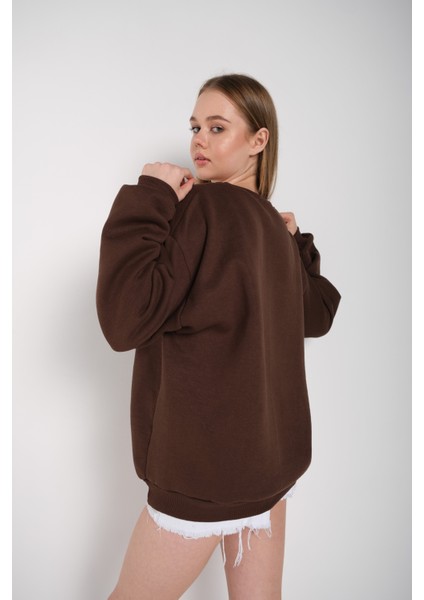 Kadın Oversize Brooklyn Citylights Baskılı Sweatshirt fırsatları