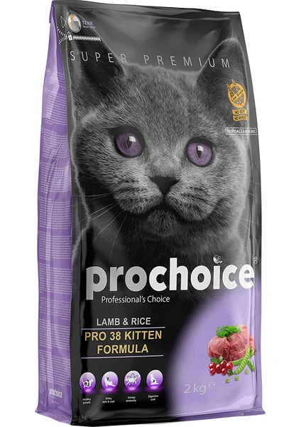 Pro Choice 38 Kuzulu ve Pirinçli Yavru Kedi Maması 15 kg