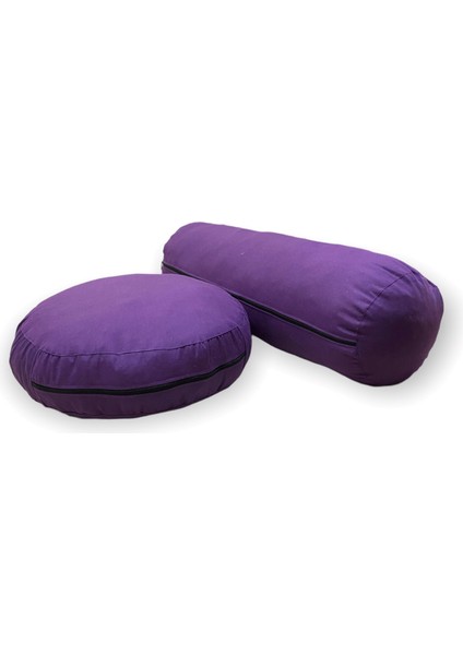 Bolster Minderi & Meditasyon Minderi / Antibakteriyel Duck Kumaş / Ikili Set