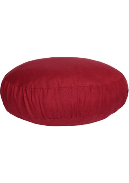 Bordo Fermuarlı Kabuk Dolgulu Meditasyon Minderi