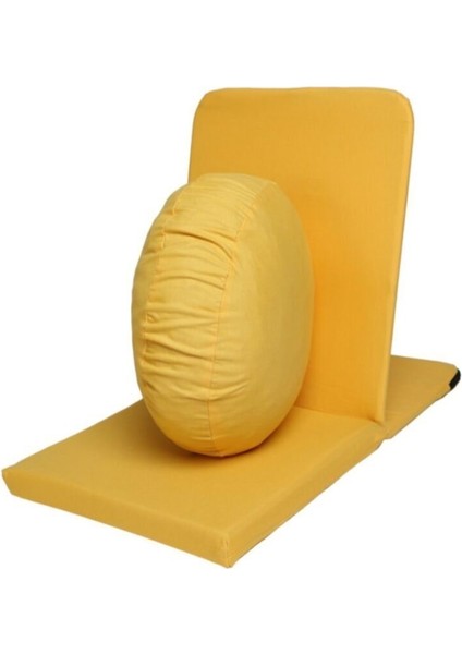 Kabuk Dolgulu Pamuklu Meditasyon Minderi - Meditasyon Sandalyesi - Backj Jack - Ikili Set