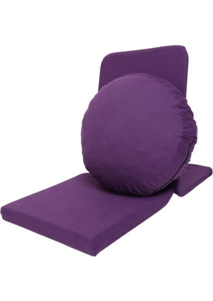 Meditasyon Sandalyesi Backjack Destekli Yer Minderi + Meditasyon Minderi Ikili Set