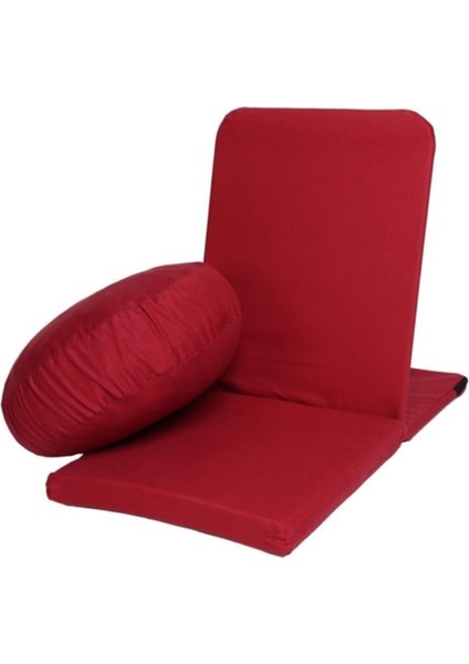Meditasyon Sandalyesi Backjack Destekli Yer Minderi + Meditasyon Minderi Ikili Set