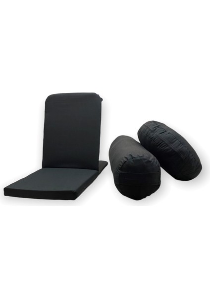 Meditasyon Sandalyesi (Backjack) & Bolster Minderi / Meditasyon Minderi 3'lü Set