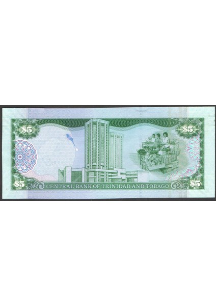 TRİNAND AND TOBAGO 5 DOLAR 2006, P#47c, ÇİL, ESKİ YABANCI KAĞIT PARA