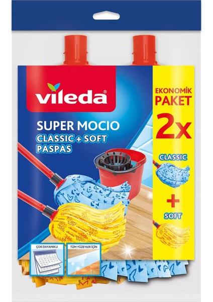 Vileda Supermocio Paspas 2'li Eko Paket