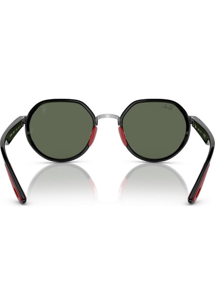 RAY-BAN FERRARI  3703M F00771 51  Erkek GÜMÜŞ Yuvarlak Çerçeve Güneş Gözlüğü