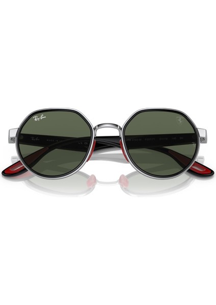 RAY-BAN FERRARI  3703M F00771 51  Erkek GÜMÜŞ Yuvarlak Çerçeve Güneş Gözlüğü