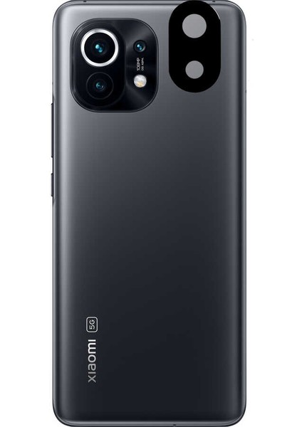 Xiaomi Mi 11 3D Kamera Lens Koruyucu Temperli Cam Çerçeve
