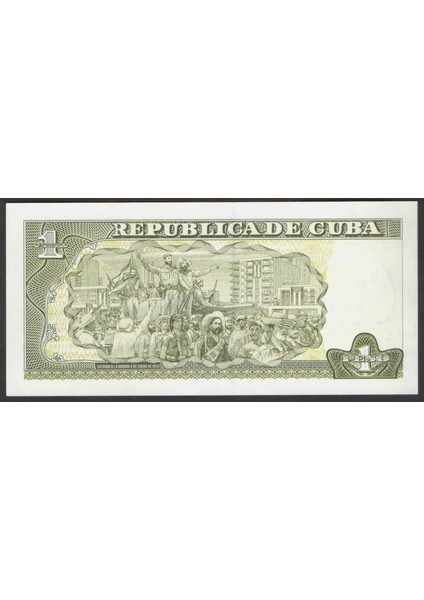 Küba, 1 Peso (2016) Eski Yabancı Kağıt Para "çil" modelleri