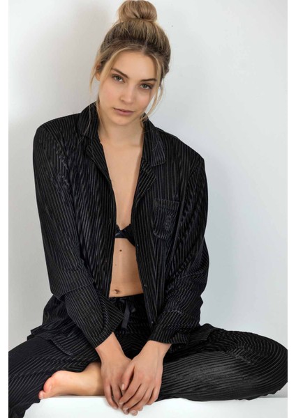 56153 Siyah Pijama Takımı