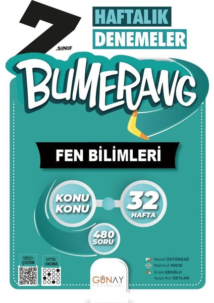 7. Sınıf Bumerang 32 Haftalık Fen Bilimleri Denemesi