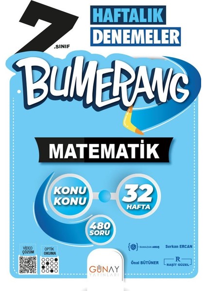 Günay Yayınları 7. Sınıf Bumerang 32 Haftalık Matematik Denemesi