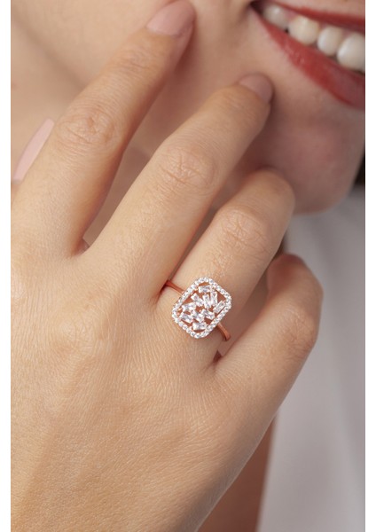 Karışık Baget Yüzük Modeli Modern Tasarım