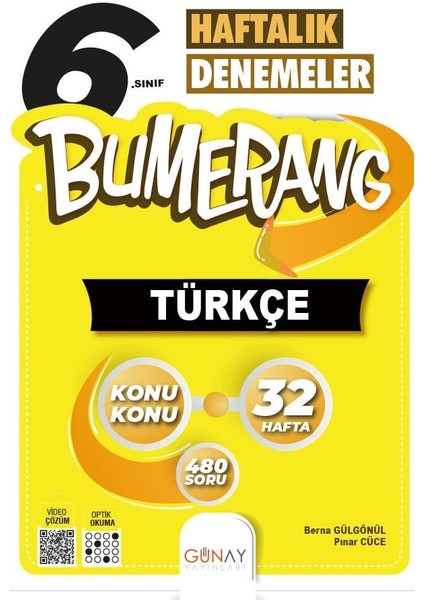 6. Sınıf Bumerang 32 Haftalık Türkçe Denemesi