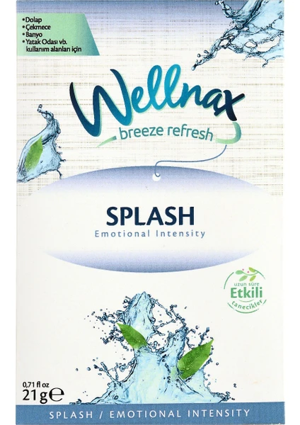 Wellnax Breeze Refresh Dolap ve Çekmece Kokusu Splash Etkisi Kesesi X3