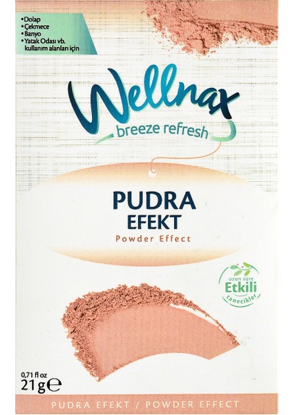 Wellnax Breeze Refresh Dolap ve Çekmece Kokusu Pudra Efekti Kesesi X4