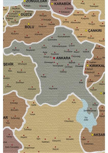 Duvar Örtüsü Detaylı Güncel Türkiye Haritası Kaliteli Kanvas Duvar Halısı
