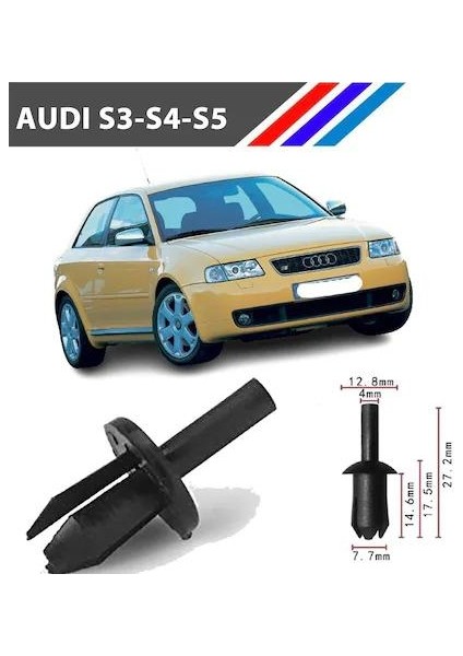 Audi S3-S4-S5 Davlumbaz Klipsi 1719242 25 Adet