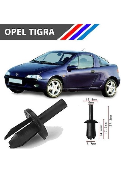 Opel Tigra Davlumbaz Klipsi 1719242 25 Adet