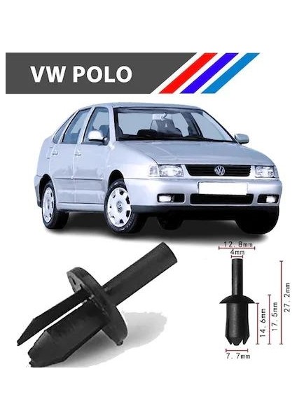 Volkswagen Polo Davlumbaz Klipsi 90262367 100 Adet