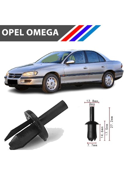 Opel Omega Davlumbaz Klipsi 1404926 25 Adet modelleri