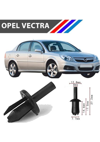 Opel Vectra Davlumbaz Klipsi 1404926 25 Adet modelleri