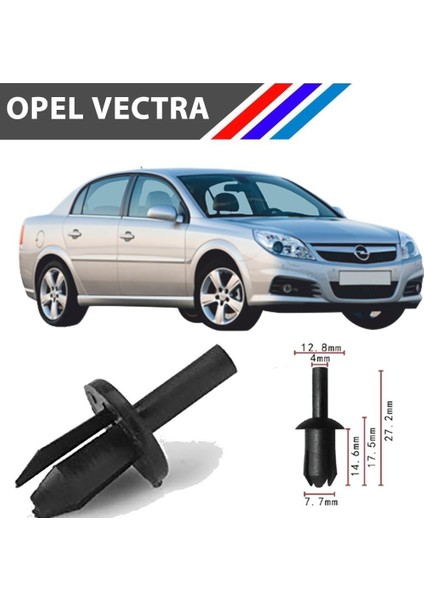 Opel Vectra Davlumbaz Klipsi 1404926 50 Adet