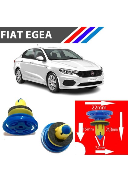 Fiat Egea Kapı Döşeme Klipsi 10 Adetli Paket