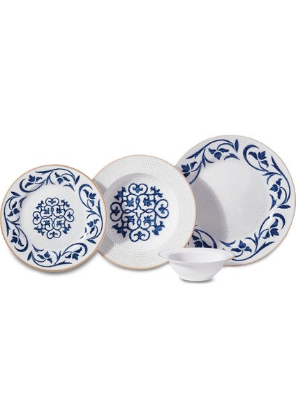 Vanessa Collection 24 Parça Yuvarlak Yemek Takımı