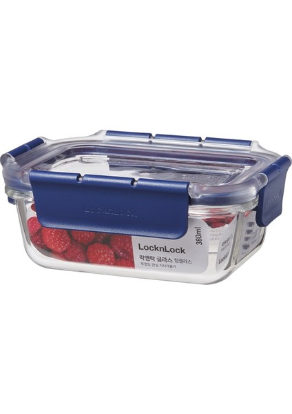 Ll Top Class Fırın & Saklama Kabı Dörtgen Kilitli 380 ml Mavi