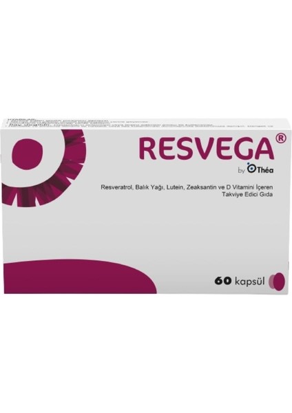 Resvega Resveratrol, Balık Yağı,vitaminler ve Mineraller Içeren Takviye Edici Gıda 60 Kapsül