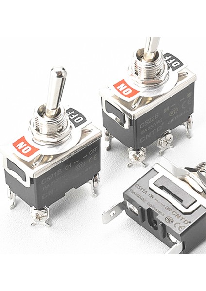 C511B On-Off Toggle Swich 2 Alıcılı Geçiş Anahtarı 15A 250V Açma -Kapama