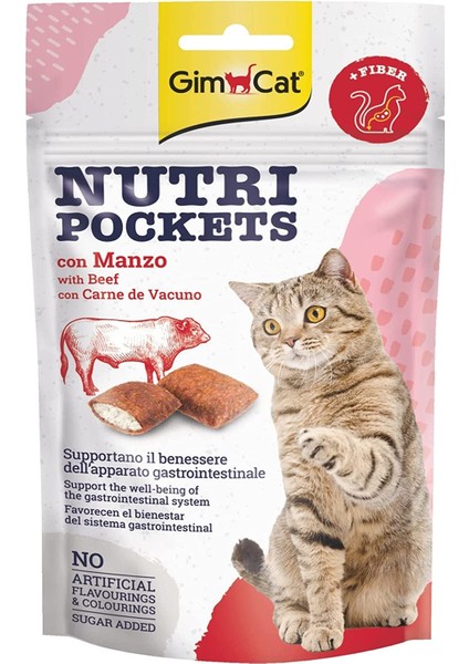 Nutripockets Kedi Ödülü Biftek Malt, 60 gr