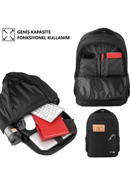 VGM-030 Siyah - 15,6 Inç Dizüstü Bilgisayar Uyumlu Laptop Çantası Sırt Çantası modelleri