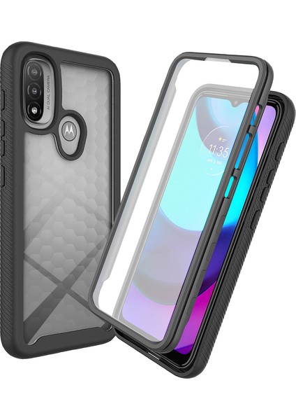 Motorola Moto E20 / E30 / E40 Için Bumper Yerleşik Ekran 360 Tam Koruma Kapaklı Kılıf (Yurt Dışından)