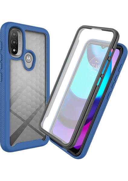 Motorola Moto E20 / E30 / E40 Için Bumper Yerleşik Ekran 360 Tam Koruma Kapaklı Kılıf (Yurt Dışından)