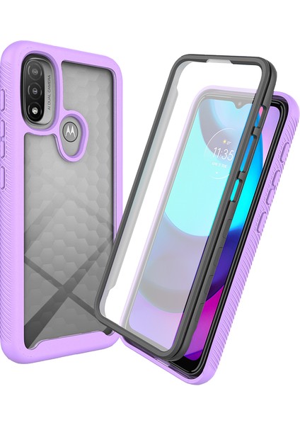 Motorola Moto E20 / E30 / E40 Için Bumper Yerleşik Ekran 360 Tam Koruma Kapaklı Kılıf (Yurt Dışından)