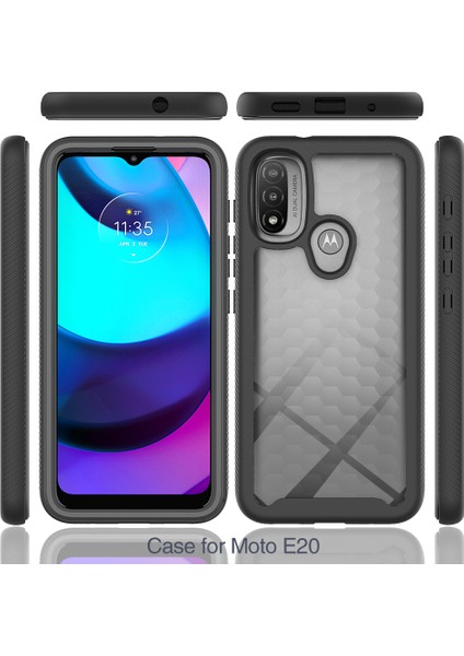Motorola Moto E20 / E30 / E40 Için Bumper Yerleşik Ekran 360 Tam Koruma Kapaklı Kılıf (Yurt Dışından) fiyatları