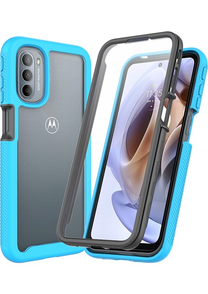 Motorola Moto G71 5g Için Bumper Yerleşik Ekran 360 Tam Koruma Kapaklı Kılıf (Yurt Dışından)