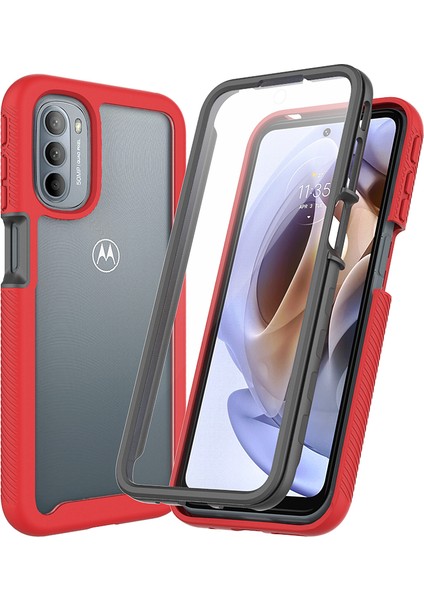 Motorola Moto G71 5g Için Bumper Yerleşik Ekran 360 Tam Koruma Kapaklı Kılıf (Yurt Dışından)