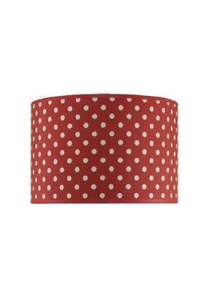 Silindir Kumaş Sarkıt Avize-Kırmızı Puantiye modelleri