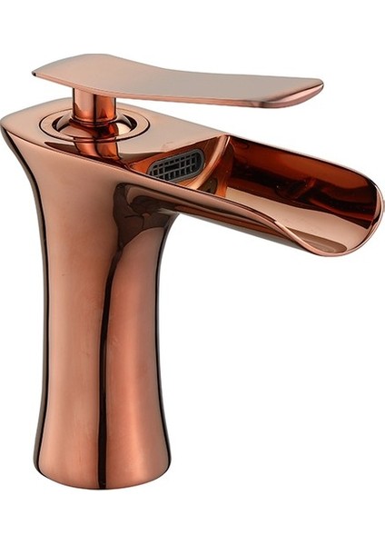 Rose Gold Modern Kısa Lavabo Dizayn Bataryası