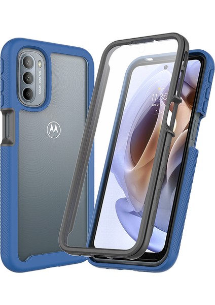 Motorola Moto G71 5g Için Bumper Yerleşik Ekran 360 Tam Koruma Kapaklı Kılıf (Yurt Dışından)