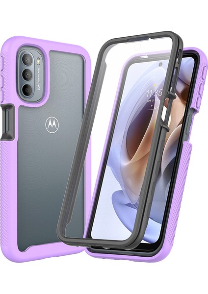 Motorola Moto G71 5g Için Bumper Yerleşik Ekran 360 Tam Koruma Kapaklı Kılıf (Yurt Dışından)