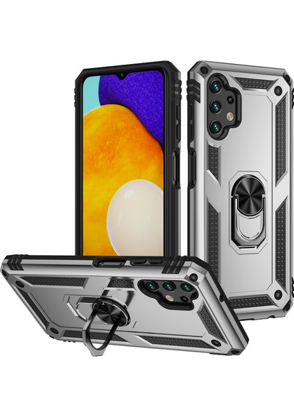 Samsung Galaxy A13 4g Için Çift Katmanlı I Kapaklı Yüzüklü Arkası Standlı Kılıf (Yurt Dışından)