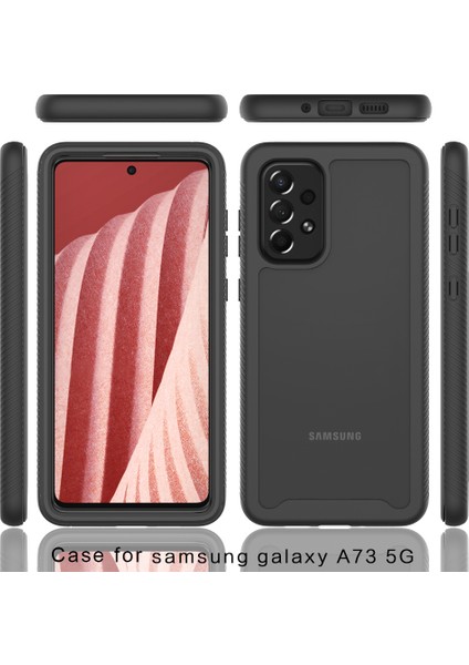 Samsung Galaxy A73 5g Için Çift Katmanlı Şeffaf Bumper Tam Koruma Kapaklı Kılıf (Yurt Dışından)