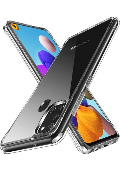 Samsung Galaxy A21S Için Crystal Clear Hard Pc Tpu Tampon Koruyucu Kapağı Clear Kılıf (Yurt Dışından)